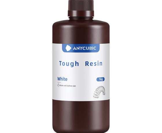 Фото 5 - БІЛА Гнучка фотополімерна смола Anycubic Flexible Tough Resin WHITE 1КГ