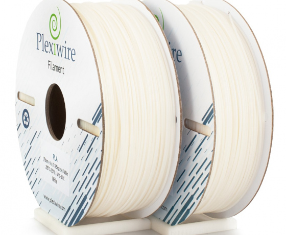 Фото 2 - PLA пластик Plexiwire для 3D принтера белый 400м/1.185кг/1.75мм