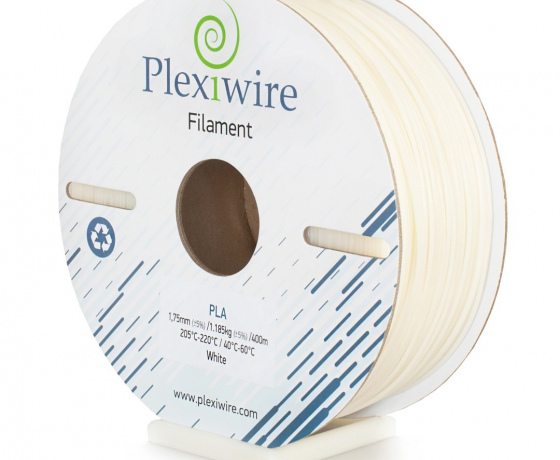 Фото 3 - PLA пластик Plexiwire для 3D принтера белый 400м/1.185кг/1.75мм