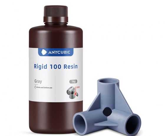 Фото 3 - Фотополімерна смола Anycubic Rigid 100 Resin Сірий