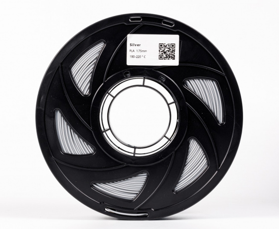 Фото 5 - Срібний PLA пластик для 3D принтера | Pla Silver 1кг | 1.75мм | 330м